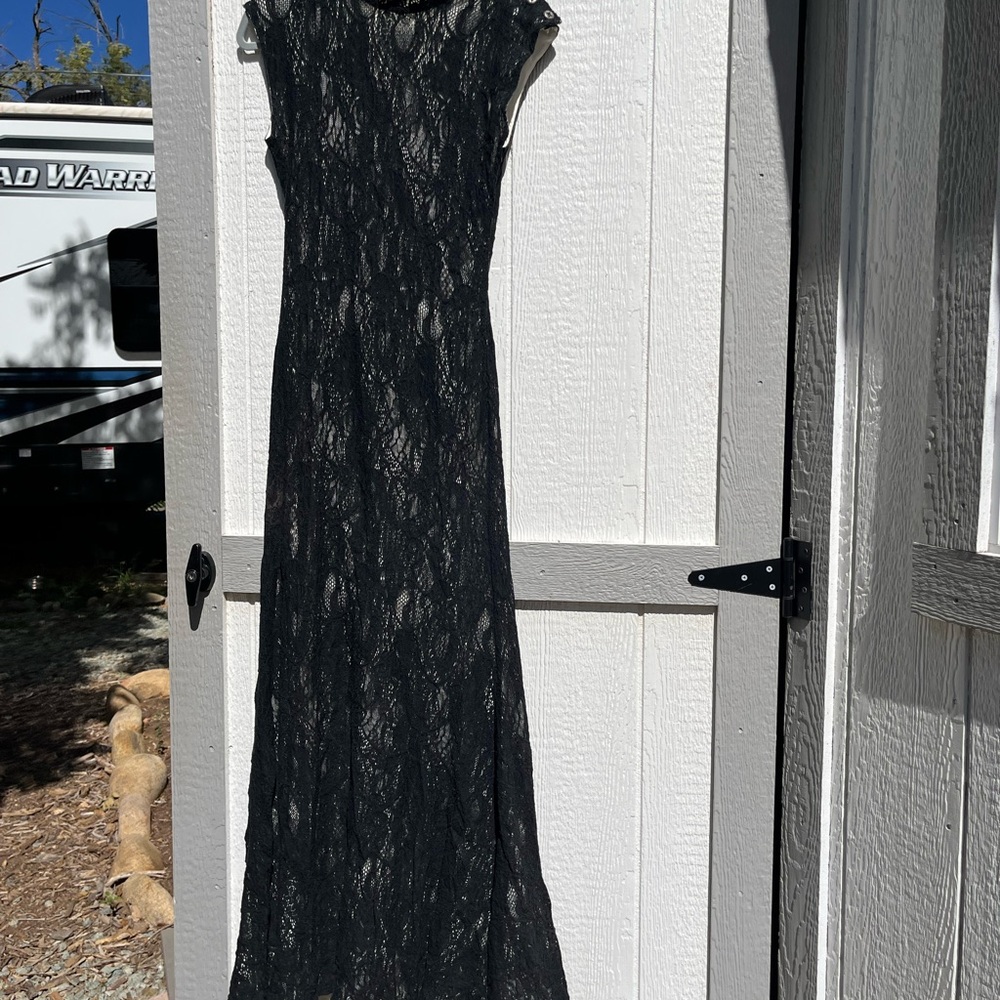 Janis Joplin Recreation - made by Pearl- Elegant Black Lace Dress
